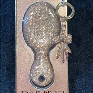 Glitz and glam Gold Travel Brush with Keychain